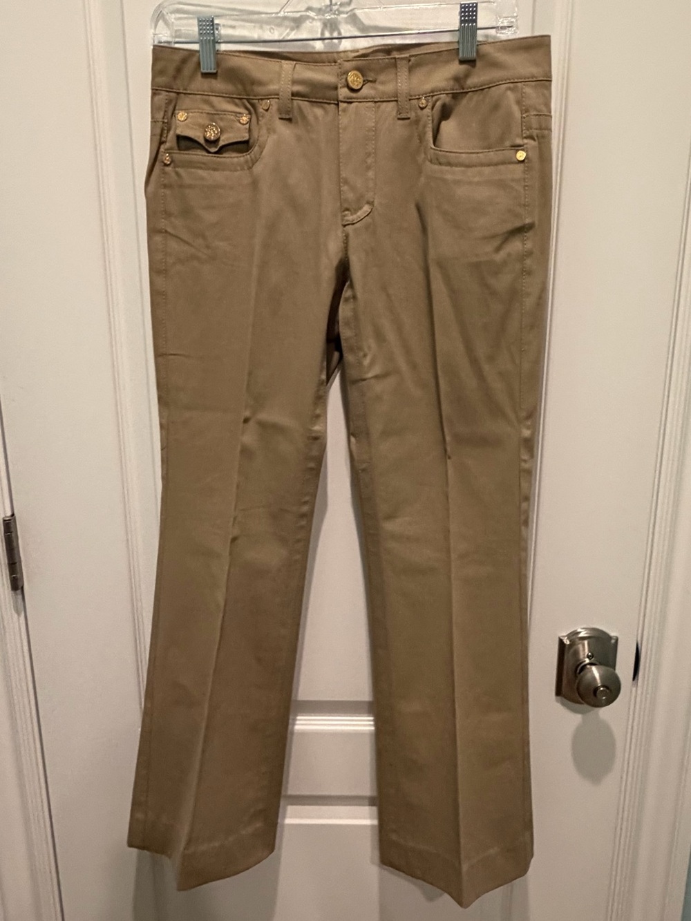 VTG Roberto Cavalli Women Trousers (2008) Luxury Line Khaki/Beige Sz US 4 (40)